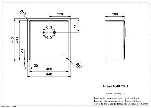 Chiuveta de bucatarie Reginox Miami 40x40 Gun Metal