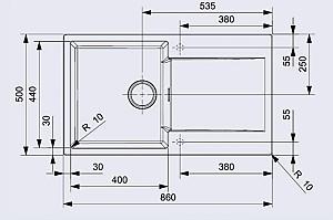 Chiuveta de bucatarie Reginox Amsterdam 10 Caffe Silver