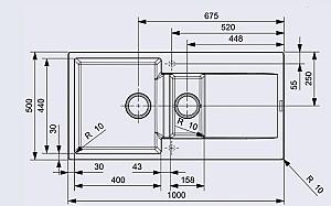 Chiuveta de bucatarie Reginox Amsterdam 15 Caffe Silver