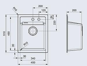 Chiuveta de bucatarie Reginox Amsterdam 34 Caffe Silver