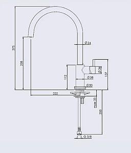 Robinet bucatarie Reginox Levisa Gold Flax