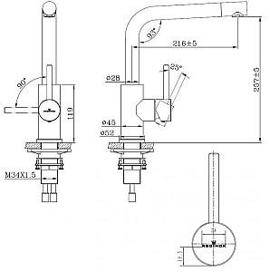 Robinet bucatarie Reginox Somo