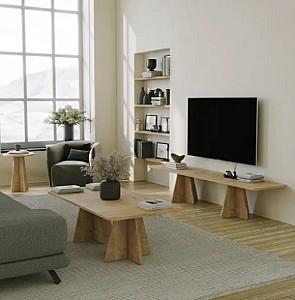 Masuta de cafea, reviste Trendy Ciuperca Stejar safir (Bej)