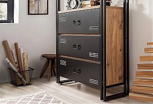 Etajera Trendy Cosmo Cortex Pin Atlantic (Maro)/Negru