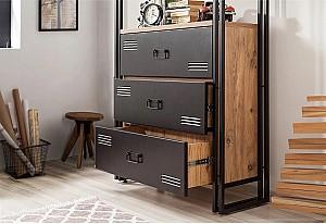 Etajera Trendy Cosmo Cortex Pin Atlantic (Maro)/Negru