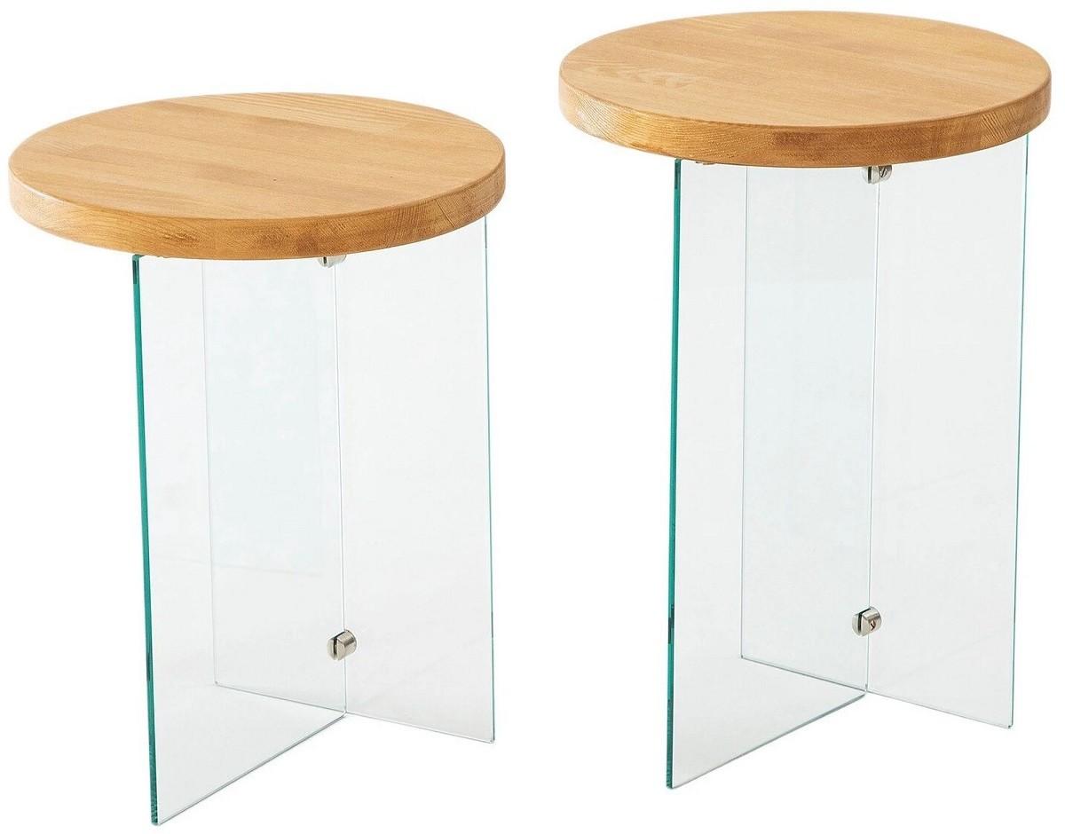 Masuta de cafea, reviste Trendy Serenity 2 Stejar (Bej)/Transparent