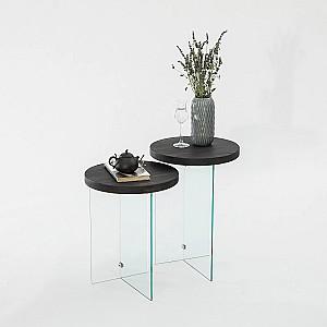 Masuta de cafea, reviste Trendy Serenity 2 Antracit (Gri)/Transparent