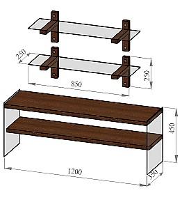 Tumba pentru televizor Trendy TV102 Nuc (Maro)
