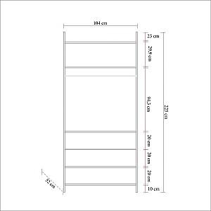Dulap Trendy Dynamic-12 Pinul Atlantic (Maro)