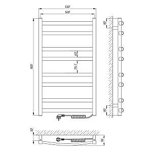 Uscător de prosoape Laris Grand 500x900 R