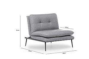 Fotoliu Trendy Martin Solo Gri