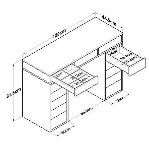 Masa de machiaj Trendy BJ106 2881 Alb