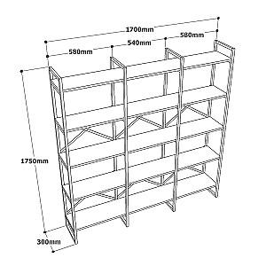 Etajera Trendy VG6-GE Marmura alba/Auriu