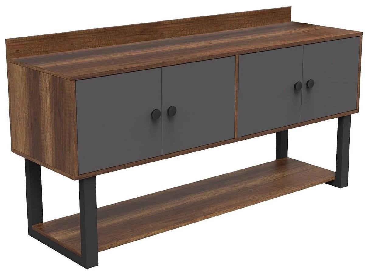 Comoda Trendy MN04-BA Nuc (Maro)/Antracit (Gri)