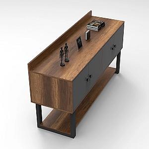 Comoda Trendy MN04-BA Nuc (Maro)/Antracit (Gri)