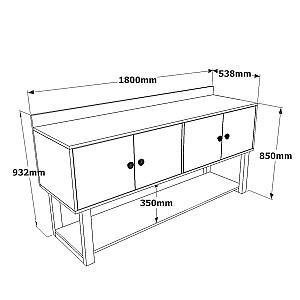 Comoda Trendy MN04-BA Nuc (Maro)/Antracit (Gri)
