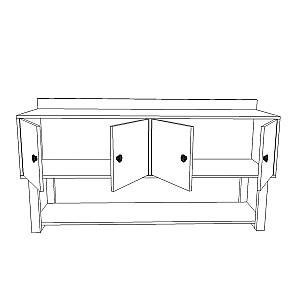 Comoda Trendy MN04-BA Nuc (Maro)/Antracit (Gri)