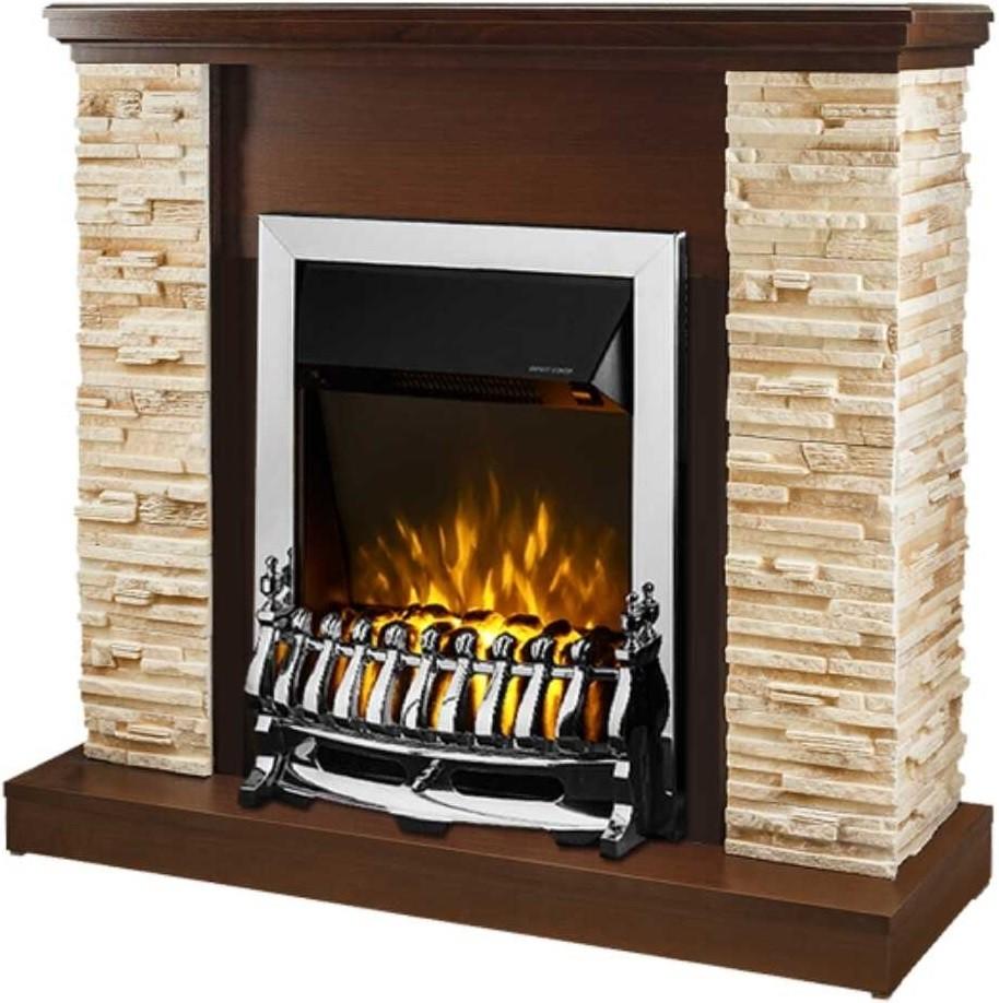 Semineu electric ArtFlame Rock Nut & Galileo Silver