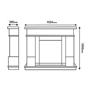 Semineu electric ArtFlame Rodos & Gala Silver