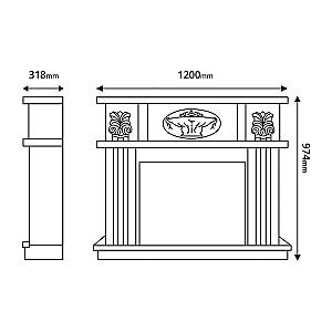 Semineu electric ArtFlame Roma Mini Nut & Ararat