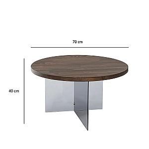 Masuta de cafea, reviste Trendy Serenity Nuc (Maro)/Gri inchis