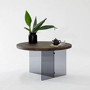 Masuta de cafea, reviste Trendy Serenity Nuc (Maro)/Gri inchis