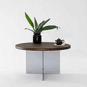 Masuta de cafea, reviste Trendy Serenity Nuc (Maro)/Gri inchis