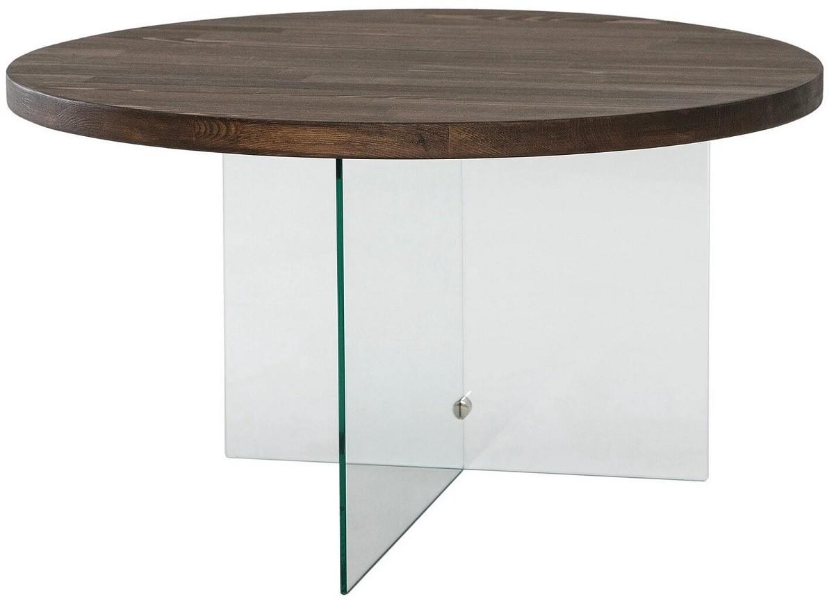 Masuta de cafea, reviste Trendy Serenity Transparent/Nuc (Maro)