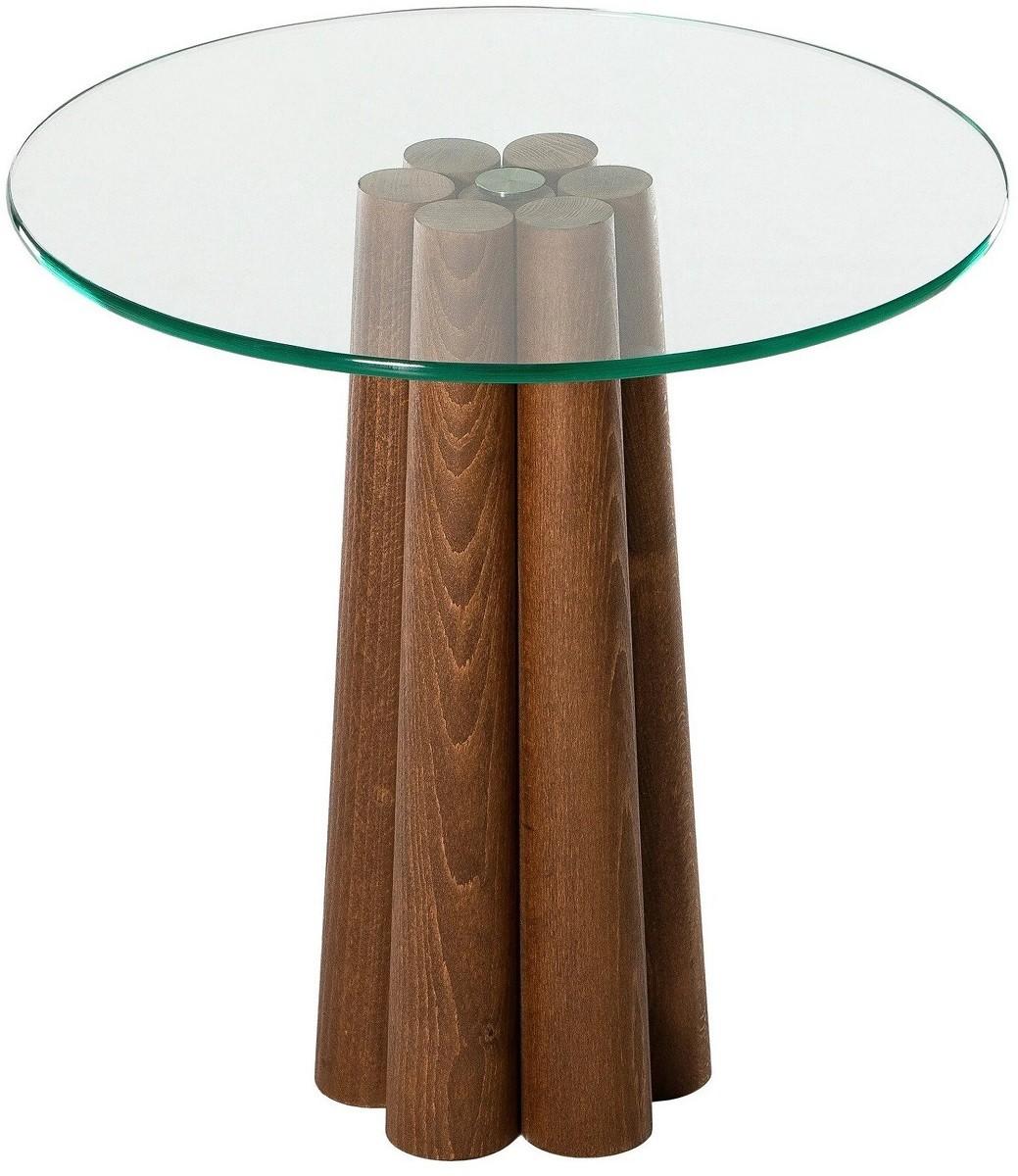 Masuta de cafea, reviste Trendy Thales Nuc (Maro)/Transparent