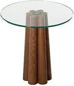 Masuta de cafea, reviste Trendy Thales Nuc (Maro)/Transparent