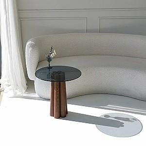 Masuta de cafea, reviste Trendy Thales Nuc (Maro)/Gri inchis