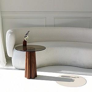 Masuta de cafea, reviste Trendy Thales Bronz/Nuc (Maro)