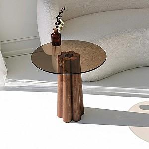 Masuta de cafea, reviste Trendy Thales Bronz/Nuc (Maro)