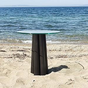 Masuta de cafea, reviste Trendy Thales Negru/Transparent