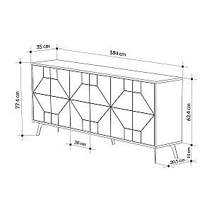 Comoda Trendy Duna 183 Alb