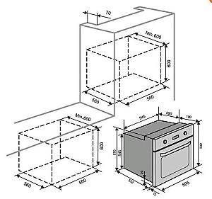 Cuptor electric incorporabil Backer BIO65-785T FBL