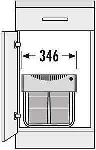 Cos de gunoi Hailo Space Saving Tandem18 / 8,5 / 8,5 / D