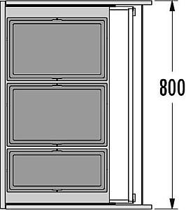Cos de gunoi Hailo Triple XL 800