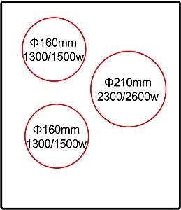 Plita incorporabila electrica Tornado GTR 450NLP Black