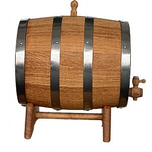 Butoi din lemn Carpat Stejat Carpatic, 5l (3D design de viță de vie)