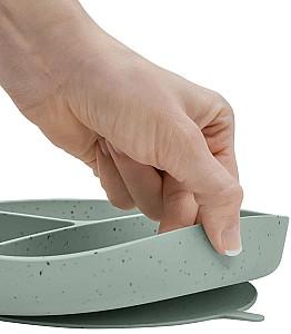 Farfurie Kikka Boo Platinum Silicone Sage