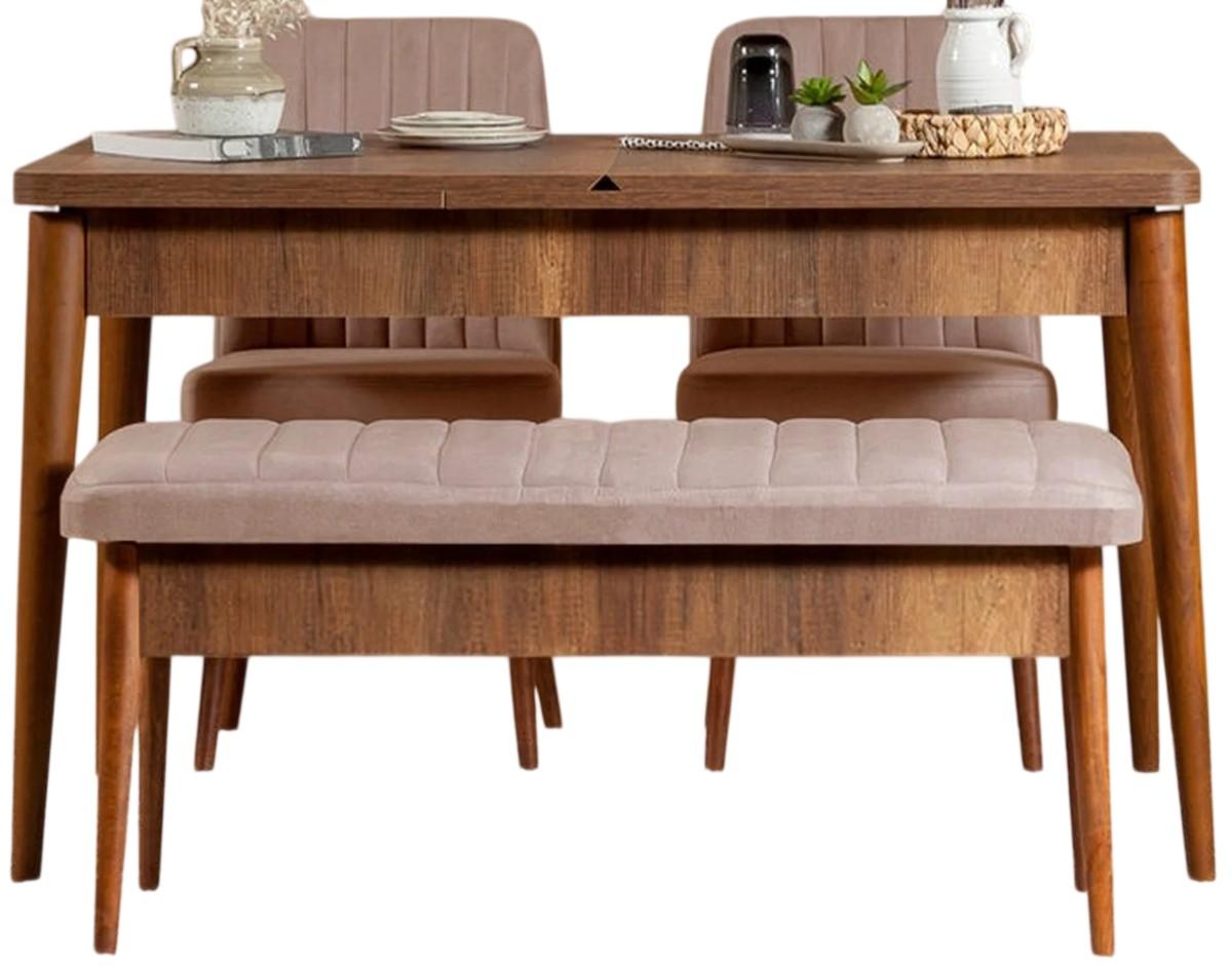 Set de masa si scaune Trendy Vina 0900 Nuc (Maro)/Piatra