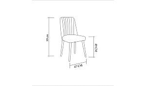 Set de masa si scaune Trendy Vina 0900 Nuc (Maro)/Piatra