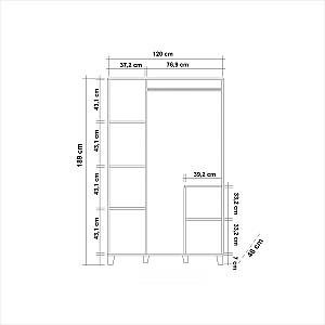 Dulap Trendy Hedera 2 Pinul Atlantic (Maro)