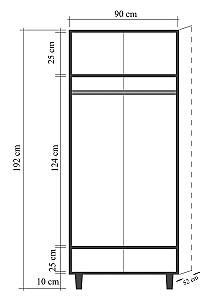 Dulap Trendy Stil 727 Stejar Sonoma (Bej)