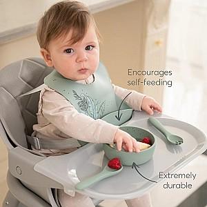 Farfurie Kikka Boo Platinum Silicone Sage 200 ml