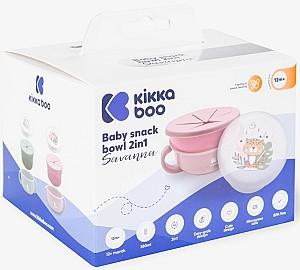 Set de recipiente alimentare Kikka Boo Savanna Pink 380 ml
