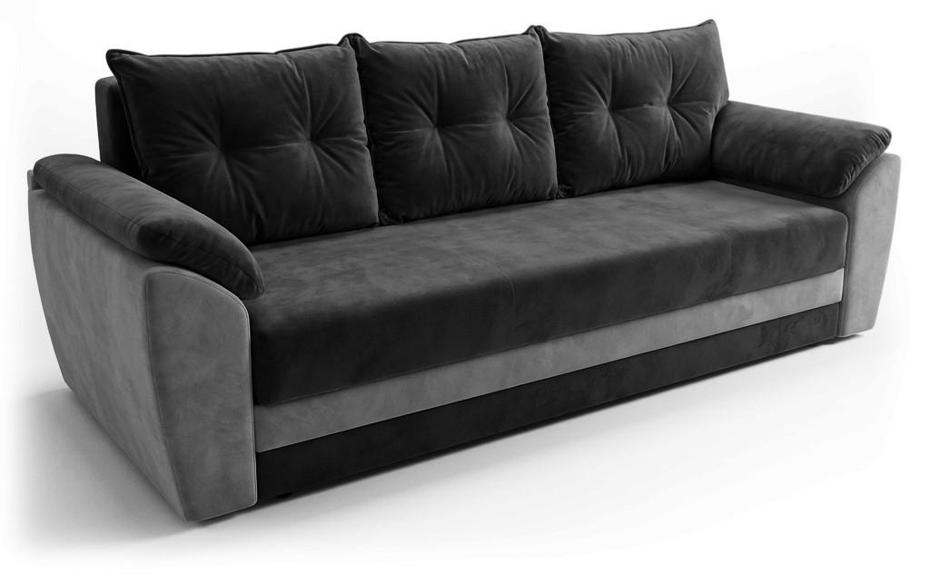 Canapea Aurus Viva 238 cm (delfin) Negru / Gri