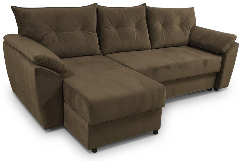 Canapea coltar Aurus Viva 256x150 cm (tick-tac) Maro