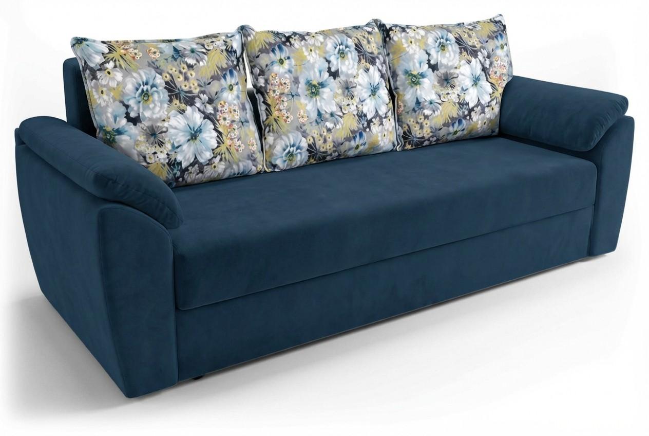 Canapea Aurus Viva 238 cm (delfin) Desen / Albastru Inchis